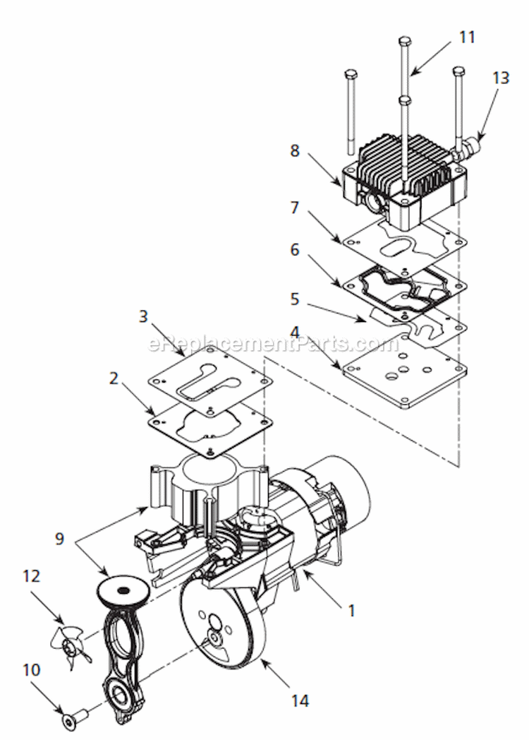 Page A Diagram and Parts List for WL670100  Campbell Hausfeld Compressor